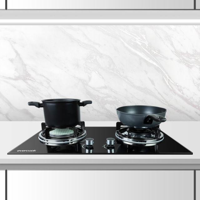 เตาแก๊ส 2 หัว แบบฝัง EVERCOOK (SMART I)