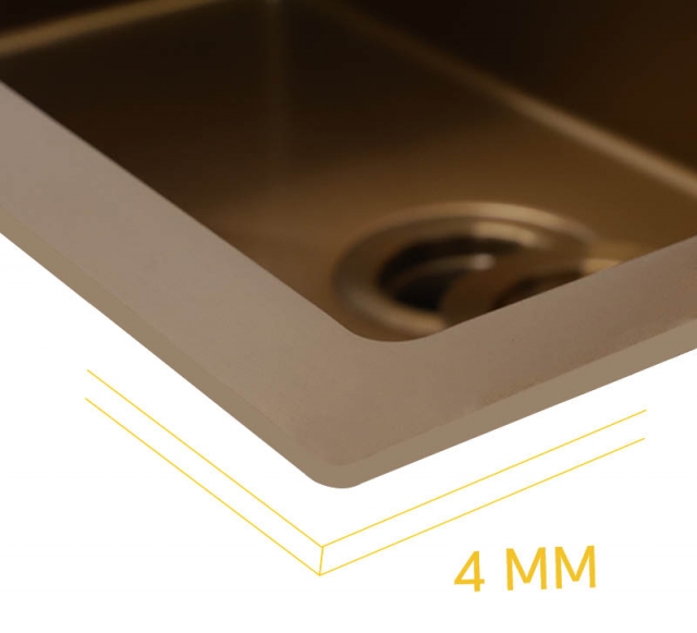 ซิงค์ล้างจาน 2 หลุม ROSEGOLD DB 885/520 สีโรสโกลว์