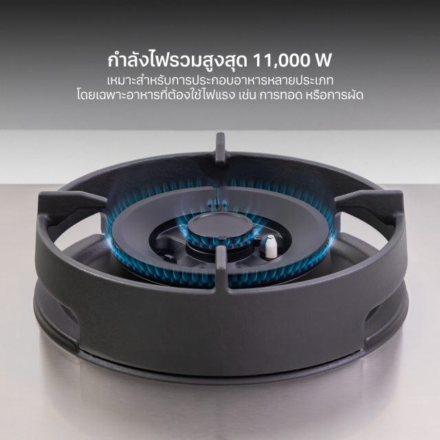เตาแก๊สสเตนเลส 2 หัวหัว เตาแก๊สแบบฝัง รุ่น HB78-2BCC/SS
